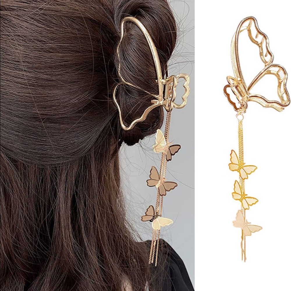 Gold Butterfly Hair Clip